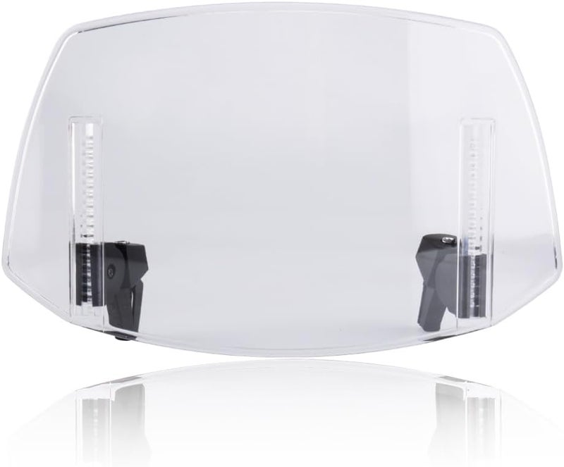 KICRY Motorcycle Windshield Extension Small Airflow Extender Only - Not for Viewing Adjustable Clip on Windscreen Spoiler Deflector Universal Fit (Clear) - Image 1
